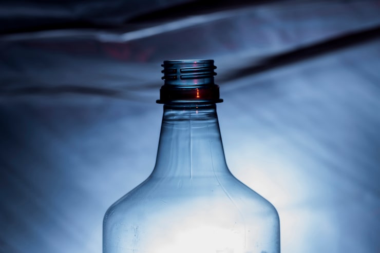 Materiał butelki zbliżenie